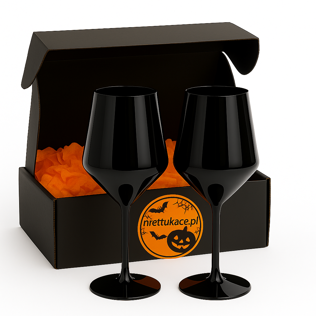 Zestaw 2 czarnych kieliszków – Halloween Edition
