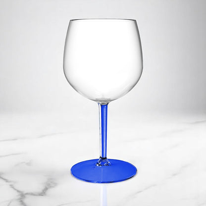 Kieliszek plastikowy do drinków Baloon z niebieską nogą 580 m