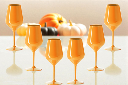 Zestaw 6 pomarańczowych kieliszków Halloween Edition