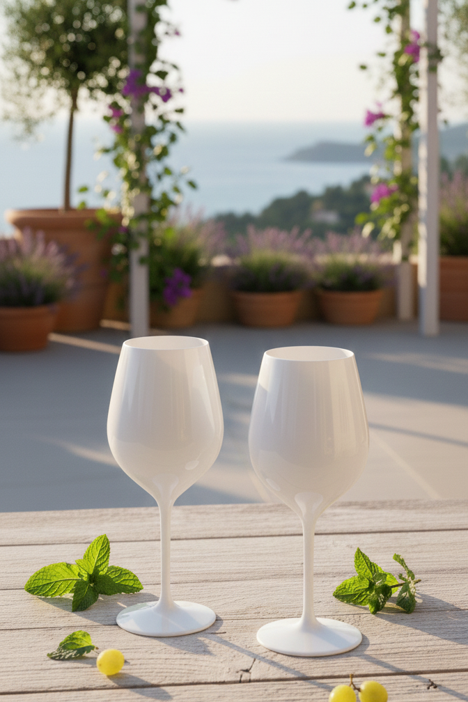 Kieliszek plastikowy Classic biały 510 ml