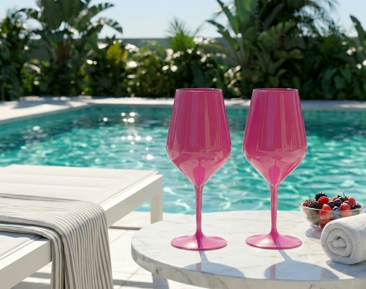 Kieliszek plastikowy Summer różowy 470 ml