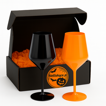 Zestaw kieliszków czarny + pomarańczowy - Halloween Edition
